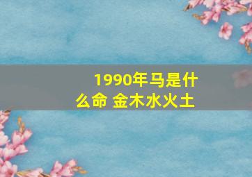 1990年马是什么命 金木水火土